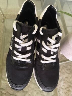 MICHAEL Michael Kors Black and White Lace-Up Women's Sneakers